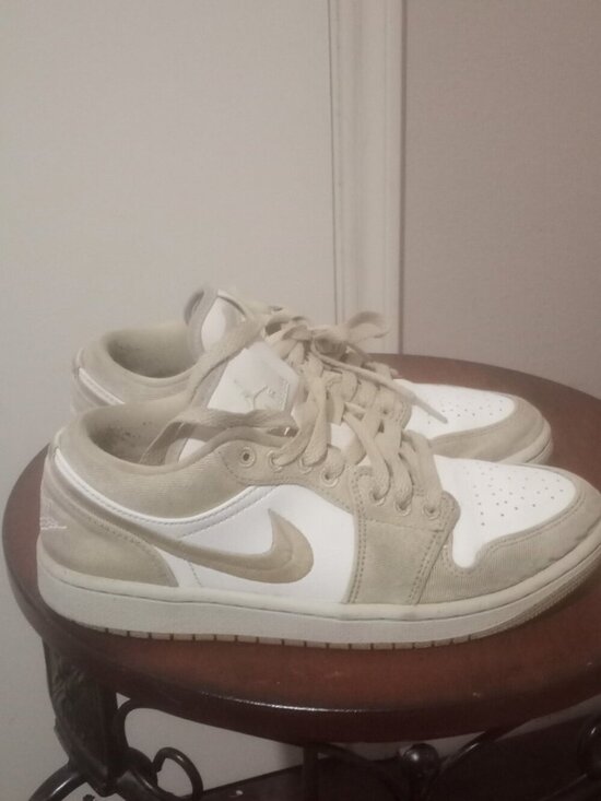 Jordan Shoes - Air Jordan 1 SE Low Top Team Gold Sail Men's Sneakers Lace Up FN3722-701 Sz 7.5